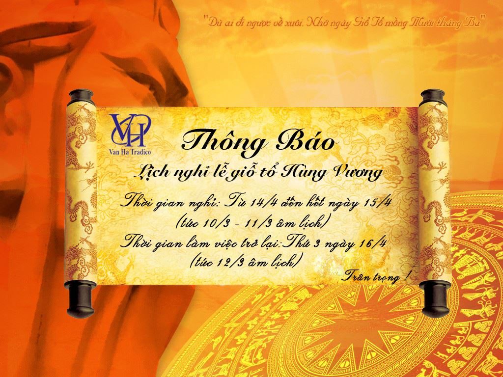 Công ty TNHH TM Vân Hà thông báo lịch nghỉ lễ "Giỗ tổ Hùng Vương 2019" Công ty TNHH TM Vân Hà thông báo lịch nghỉ lễ Giỗ tổ Hùng Vương 2019 1024x768 - Công ty TNHH TM Vân Hà thông báo lịch nghỉ lễ "Giỗ tổ Hùng Vương 2019"