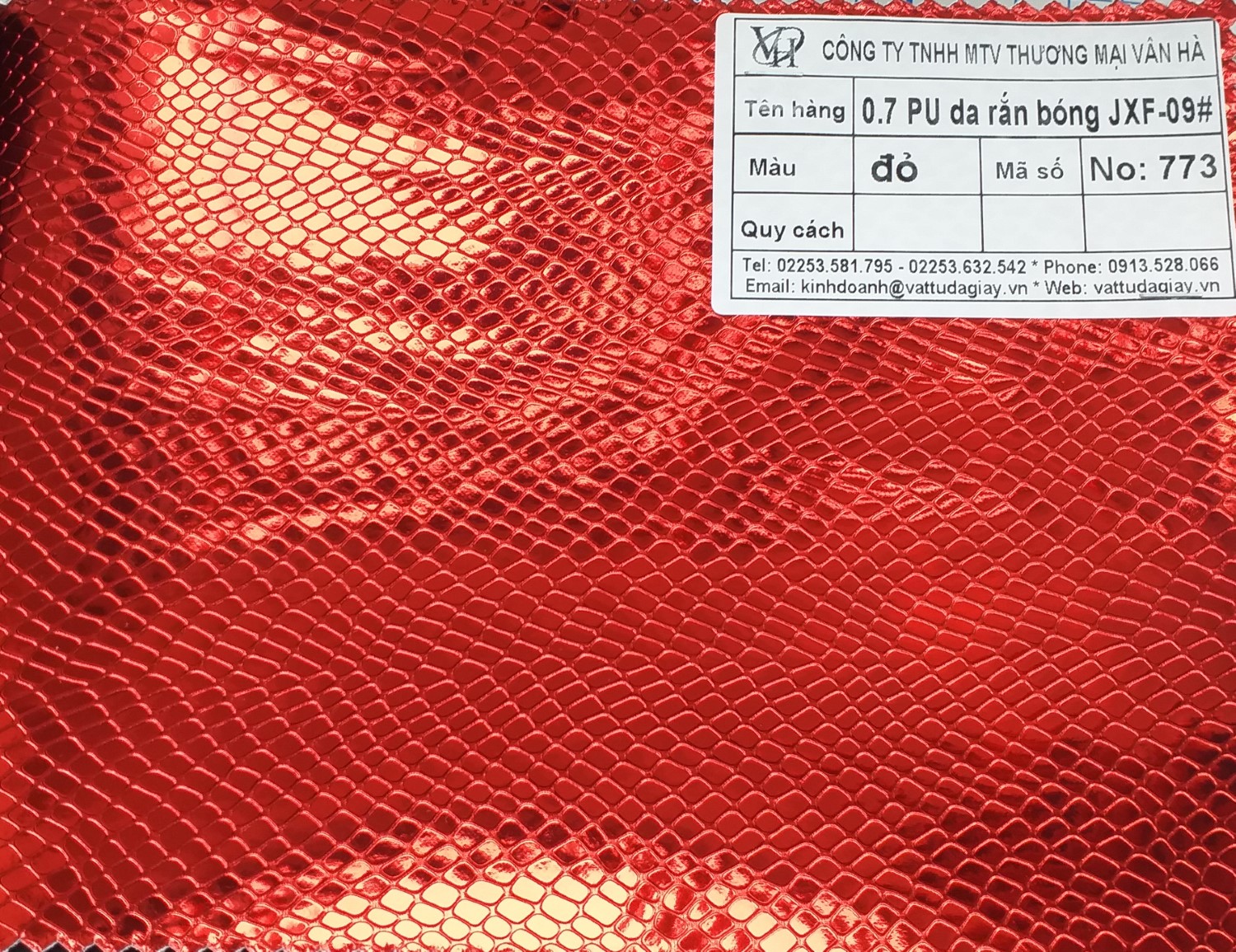 07 pu da rắn bóng jfx 09 đỏ mã 773 - 0.7 PU da rắn bóng JFX-09# đỏ mã 773