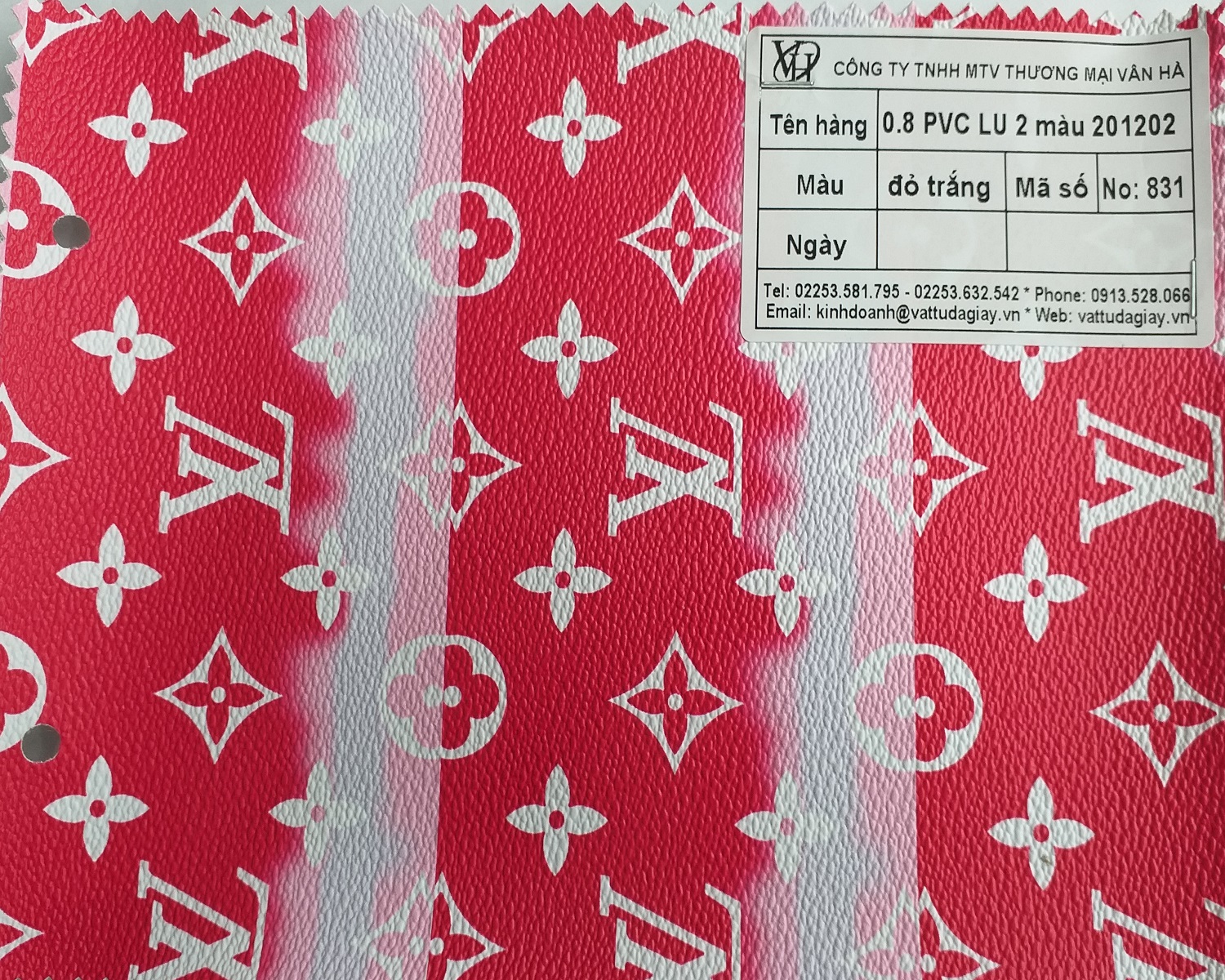08 pvc lu 2 màu 201202 đỏ trắng mã 831 - 0.8 PVC LU 2 màu 201202 đỏ trắng mã 831